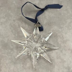 Swarovski Clear Crystal Star Annual Christmas Ornament 2009